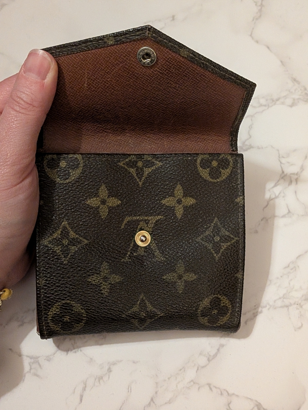 Authenticated Louis Vuitton Monogram Compact Envelope Wallet - Brown - Picture 3 of 16